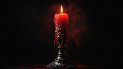 Poster - burning candle in the dark