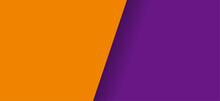 オレンジと紫の2色の紙を重ねたような背景素材、ハロウィン