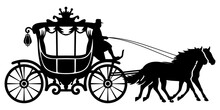 Horse And Carriage Illustration Vector