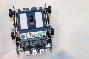 Poster - electrical equipment. automatic for electrical panel. electromagnetic release. automatic switch for 