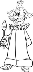 Wall Mural - cartoon king fantasy character coloring page