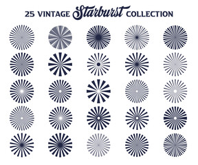 Wall Mural - sunburst element. radial stripes background. sunburst icon collection. retro sunburst design. vector