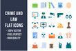 © SAMDesigning - Crime and Law Flat Icons