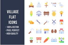 Village Flat Icons