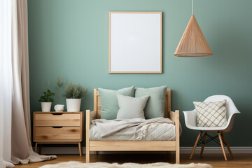 Wall Mural - nursery room framed poster mockup