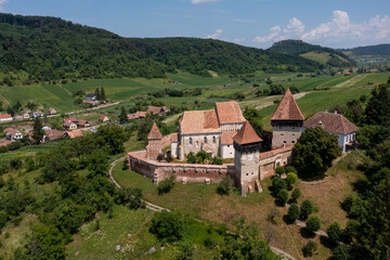 Wall Mural - The fortified church of Alma Vii in Romania