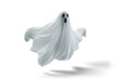© Аrtranq - flying halloween ghost in a white sheet, png file of isolated cutout object with shadow on transparent background.