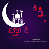 Fototapeta Londyn - Eid al Adha social media vector design