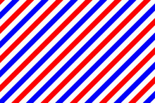 Background Representing A Barber Shop. Red, Blue And White Stripes.