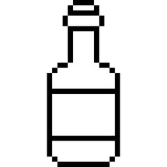 Wall Mural - Bottle Pixel Art Outline Icon