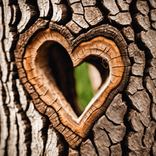 Hearts Carved Into Trees