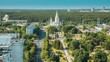 Minsk, Belarus. Aerial View On All Saints Church Timelapse. Summer Cityscape Time Lapse. Memorial Church In Memory Of Victims. Winds And Shadows time lapse, timelapse, time-lapse,