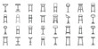 Bar stool icons set outline vector. Chair club. Furniture cafe