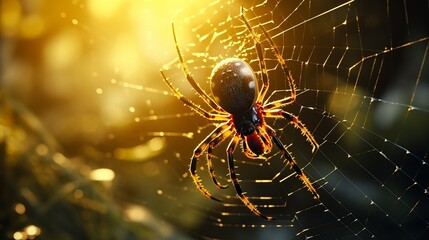 A spider on a web