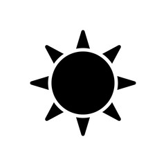 Poster - sun olid vector logo, vector flat illustration on white background..eps