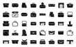 © anatolir - Kids lunch box icons set simple vector. Snack kid. Pack box