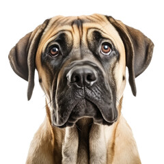 Wall Mural - adorable english mastiff dog looking isolated on white