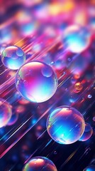 Aufkleber - Colorful soap bubbles floating in the air
