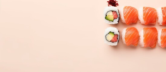 Canvas Print - copy space image of sushi