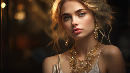 sydney girl with gold jewelry 