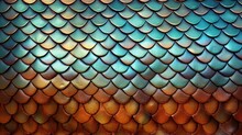 Close-up Of Artificial Reptile Leather Texture Print Background. Skin Backdrop For Fashion, Textile, Print, Banner
