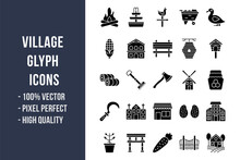 Village Glyph Icons