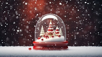 Glass snow globe, Christmas decorative
