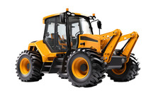 Track Skid Loader Isolated On A Transparent Background PNG. Generative AI