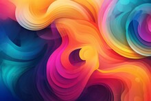 A Vibrant And Dynamic Abstract Background With Mesmerizing Swirls And Curves