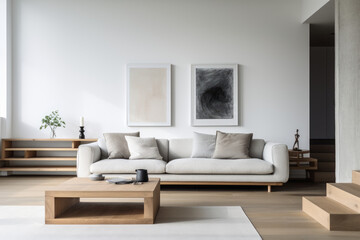 Wall Mural - Minimalistic interior of a contemporary home with minimalist furnishings