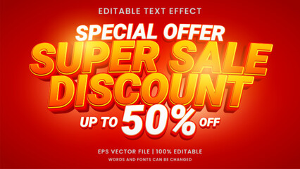 Wall Mural - Super sale promo 3d editable text effect