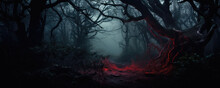 Scary And Mysterious Halloween Forest