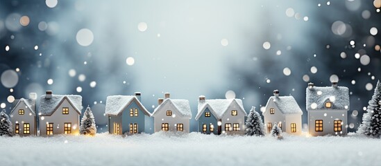 Canvas Print - Winter season with Christmas and New Year holidays in the background