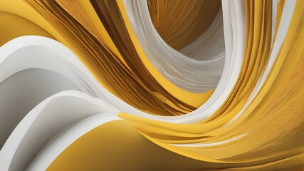 Wall Mural - Abstract wavey background with light colors. Yellow, white, golden, brown etc. Wavey background and wallpaper illustration. Generative AI