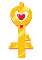 Sticker - key video game heart