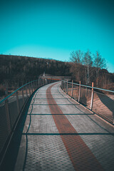 Wall Mural - Beautiful shot of a long bridge road