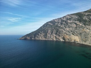 Poster - Aerial view of Beautiful Arrabida Atlantic Coast in Setubal, Portugal.