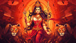 Hindu festival of light, joy, love and victory. The figure of a warrior, demigod or god. Ai generative