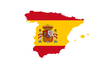 Spain flag map vector illustration design 