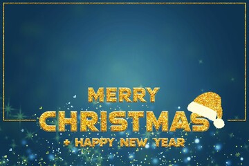 Sticker - Merry christmas background.