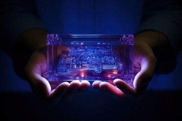Aufkleber - a person's hand clutching an empty video game case, portraying addiction to console or pc gaming. ge
