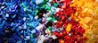 Recycled plastic made from crushed granules including mixed colors