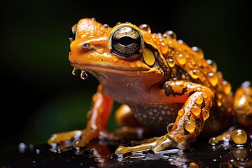 Colorful rainforest poison  frog