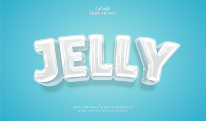 Wall Mural - Jelly Text Effect Style. Editable Text Effect Style Foil Plastic.