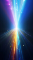 Poster - Flying lights. Pink, blue colors. Abstract background.