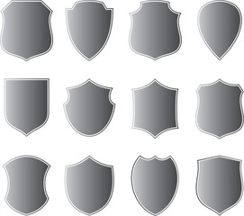 Shield icons collection isolated. Shield icon. Protect shield signs vector. Shields symbols set.