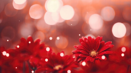 Canvas Print - floral abstract background with bokeh