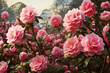 camelia flower blossom in spring season, Decoration flower plant at home and garden