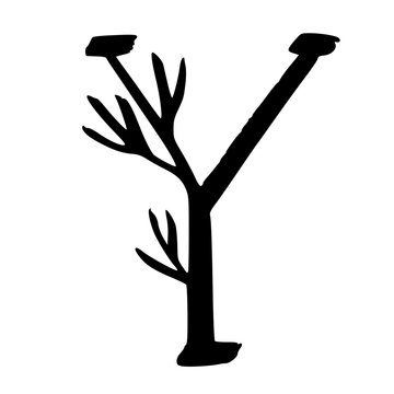 Black Alphabet Letters Illustration