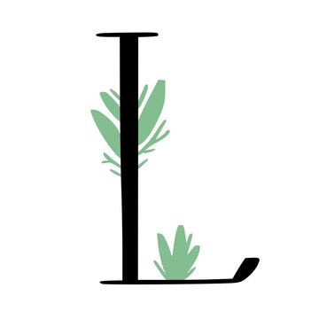 Plant Alphabet Letters Illustration